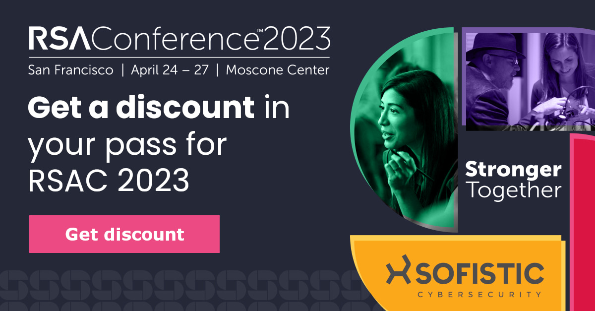 Discount code RSA Conference 2023 Sofistic Cybersecurity